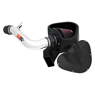K&N® - 69 Series Typhoon® Aluminum Polished Cold Air Intake System with Red Filter