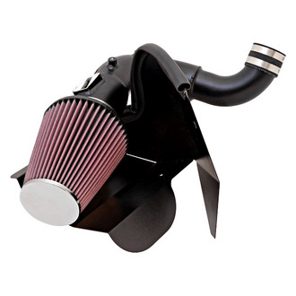 K&N® - 69 Series Typhoon® Aluminum Black Cold Air Intake System with Red Filter
