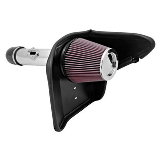 K&N® - 69 Series Typhoon® Aluminum Polished Cold Air Intake System with Red Filter