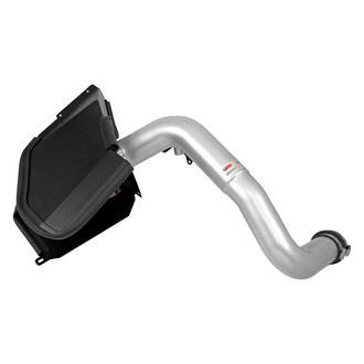 K&N® - 69 Series Typhoon® Complete Aluminum Silver Cold Air Intake System with Red Filter