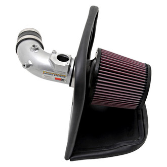 K&N® - 69 Series Typhoon® Aluminum Silver Cold Air Intake System with Red Filter