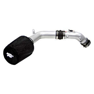 K&N® - 69 Series Typhoon® Complete Aluminum Silver Cold Air Intake System with Red Filter