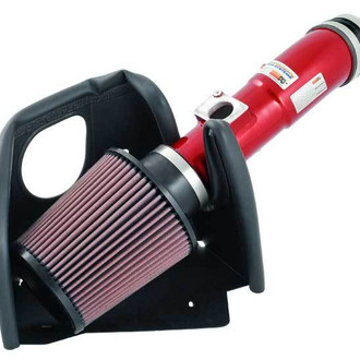 K&N® - 69 Series Typhoon® Aluminum Red Cold Air Intake System with Red Filter