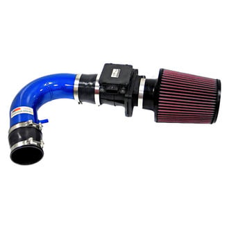 K&N® - 69 Series Typhoon® Aluminum Blue Short Ram Air Intake System with Red Filter