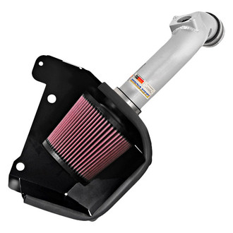 K&N® - 69 Series Typhoon® Aluminum Silver Cold Air Intake System with Red Filter