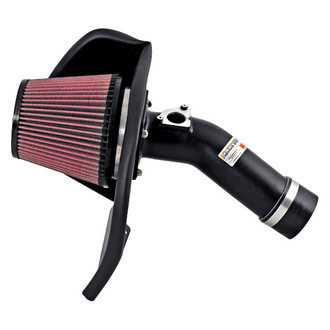 K&N® - 69 Series Typhoon® Aluminum Black Cold Air Intake System with Red Filter