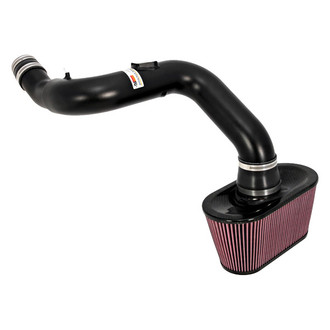 K&N® - 69 Series Typhoon® Aluminum Black Cold Air Intake System with Red Filter