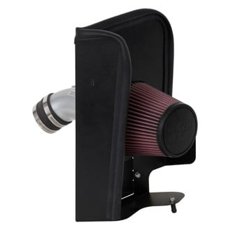 K&N® - 69 Series Typhoon Aluminum Silver Cold Air Intake System with Red Filter