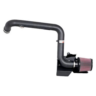 K&N® - 69 Series Typhoon® Aluminum Black Cold Air Intake System with Red Filter