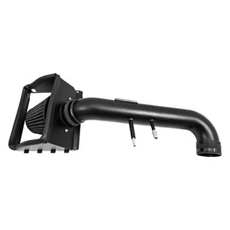 K&N® - 71 Series Blackhawk Induction® Aluminum Textured Black Cold Air Intake System with Black Filter