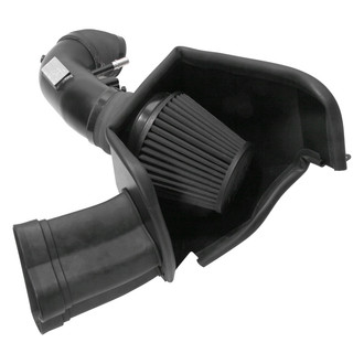 K&N® - 71 Series Blackhawk Induction® Aluminum Textured Black Cold Air Intake System with Black Filter