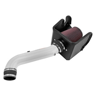 K&N® - 77 Series High-Flow Performance Aluminum Polished Cold Air Intake System with Red Filter