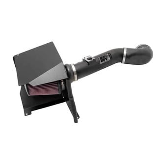 K&N® - 77 Series High-Flow Performance Aluminum Cold Air Intake System with Red Filter