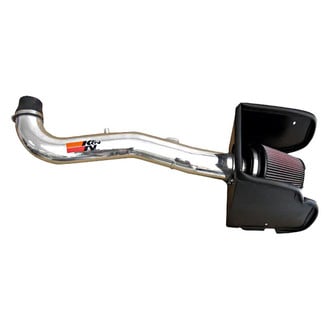 K&N® - 77 Series High-Flow Performance Aluminum Polished Cold Air Intake System with Red Filter