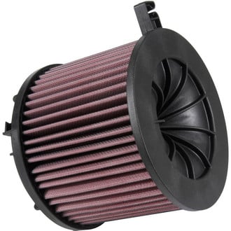 K&N® - E Series Unique Red Air Filter (3.875" ID x 6.625" OD x 5.5" H)