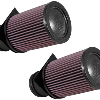 K&N® - E Series Round Straight Red Air Filter (6.625" H)
