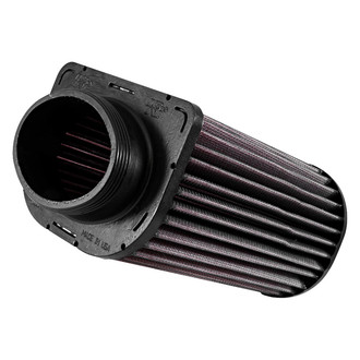 K&N® - E Series Unique Red Air Filter (1.063" F x 4.438" OD x 5.5" L x 4.438" W x 7.625" H)