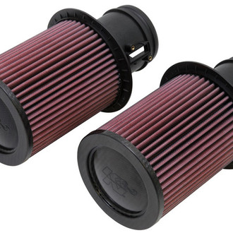 K&N® - E Series Round Straight Red Air Filter (6.625" H)
