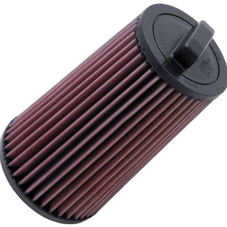 K&N® - E Series Round Tapered Red Air Filter (5" B x 3.75" T x 9.625" H)