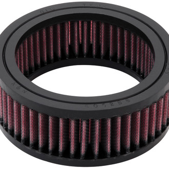 K&N® - E Series Round Straight Red Air Filter without Inner Wire (4" ID x 5.375" OD x 2" H)