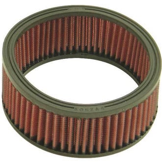 K&N® - E Series Round Straight Red Air Filter without Inner Wire (5.25" ID x 6.25" OD x 2.5" H)