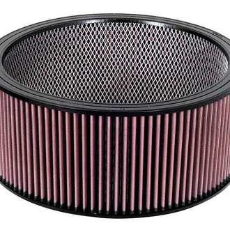 K&N® - E Series Round Straight Red Air Filter with Inner Wire (12" ID x 14" OD x 6" H)