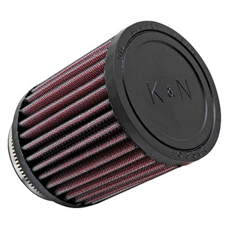 K&N® - Round Straight Red Air Filter (2.5" F x 3.5" OD x 4" H)