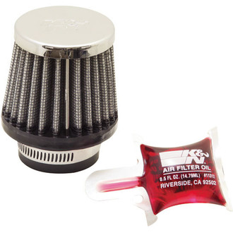 K&N® - Round Tapered Red Air Filter (1.375" F x 2.5" B x 2" T x 2.25" H)