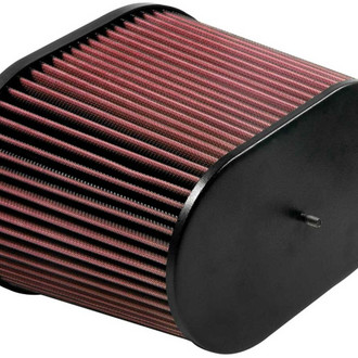 K&N® - Oval Tapered Red Air Filter (3.688" F x 10.25" BOL x 7.188" BOW x 9" TOL x 5.375" TOW x 7.875" H)