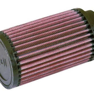 K&N® - Power Sport Round Straight Red Air Filter (2.5" F x 3.5" OD x 6" H)