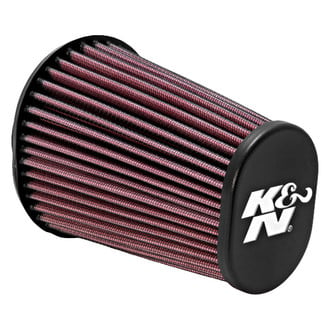 K&N® - Power Sport Oval Tapered Red Air Filter (2.438" F x 4.5" BOL x 3.75" BOW x 3.5" TOL x 2.5" TOW x 6" H)