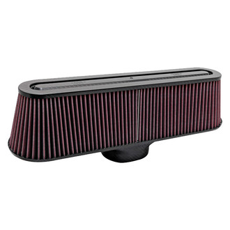 K&N® - Oval Tapered Red Air Filter (4.188" FIL x 3.313" FIW x 18.75" BOL x 5" BOW x 16.75" TOL x 3" TOW x 4.813" H)
