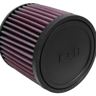 K&N® - Round Straight Red Air Filter (2.438" F x 4.5" OD x 4" H)