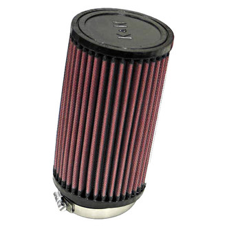 K&N® - Round Straight Red Air Filter (2.75" F x 4" OD x 7" H)