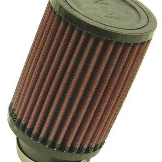 K&N® - Round Straight Red Air Filter (2.25" F x 3.5" OD x 5" H)