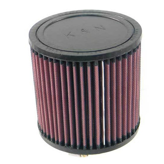 K&N® - Round Straight Red Air Filter (3" F x 5" OD x 5" H)