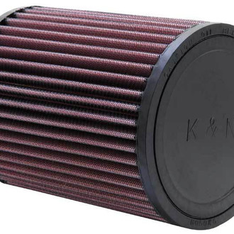 K&N® - Round Straight Red Air Filter (3" F x 5" OD x 6.5" H)