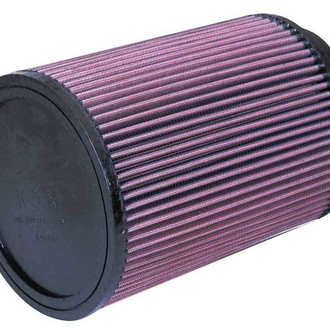 K&N® - Round Straight Red Air Filter (5" F x 6.5" OD x 9" H)