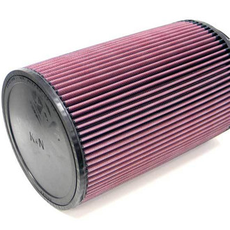 K&N® - Round Straight Red Air Filter (6" F x 7.5" OD x 12" H)