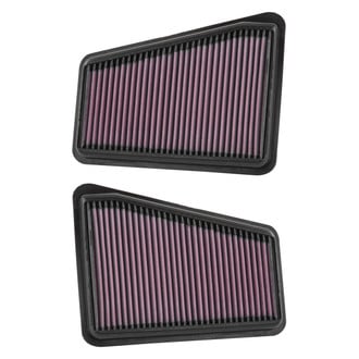 K&N® - 33 Series Driver and Passenger Side Panel Red Air Filter Set