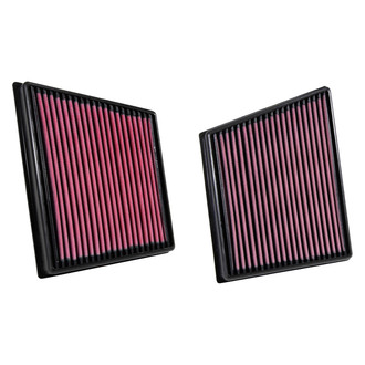 K&N® - 33 Series Driver and Passenger Side Panel Red Air Filter Set