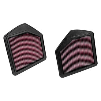 K&N® - 33 Series Driver and Passenger Side Panel Red Air Filter Set