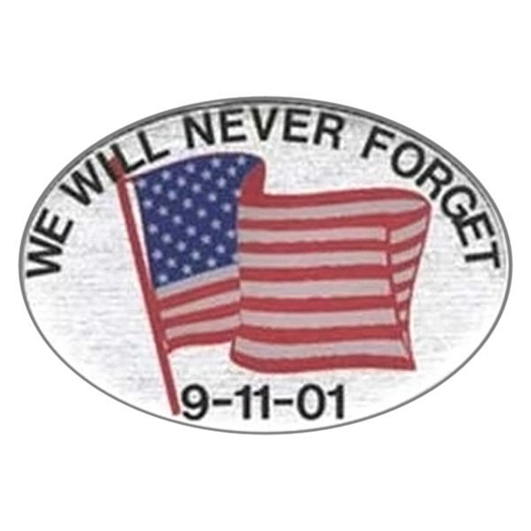 Knockout Decals® - 2" Trailer Hitch Receiver Cover with We Will Never Forget Logo