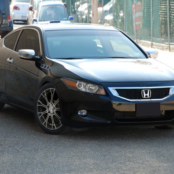 KONIG® - SWURVE Matte Black with Machined Face and Undercut on Honda Accord