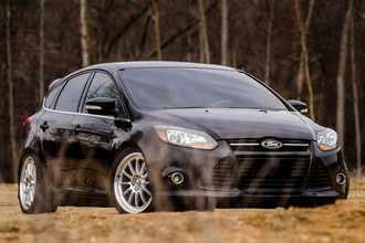 Tweak'd Silver with Machined Face on Ford Focus