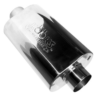 Kooks® - Stainless Steel Oval Silver Exhaust Muffler (3" ID, 3" OD, 12" Length)