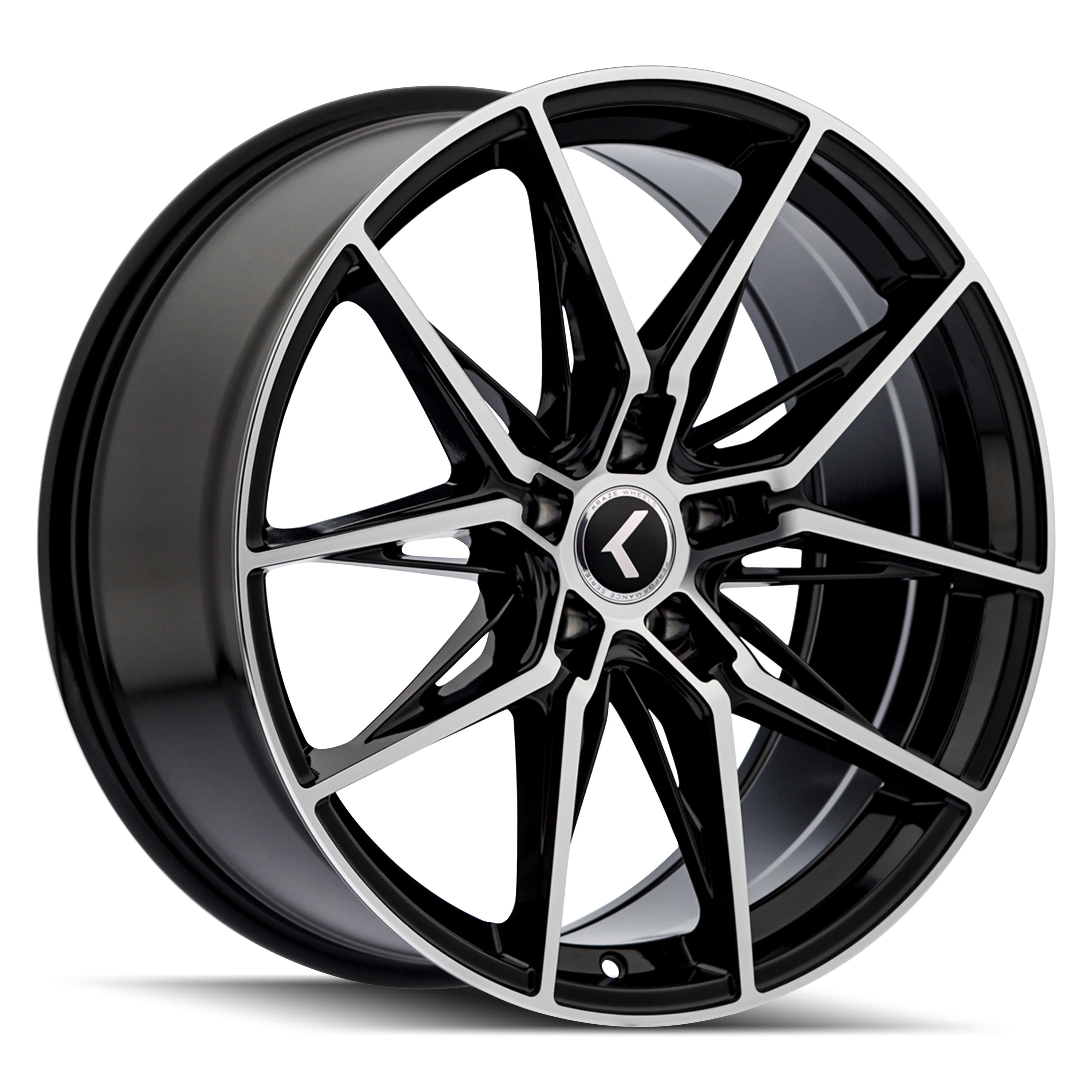KRAZE® 196 EVOLVE Wheels - Gloss Black with Machined Face Rims