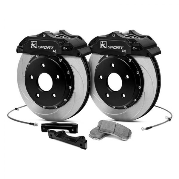  KSport® - ProComp Slotted Fixed Rear Brake Kit with 4-Piston Calipers