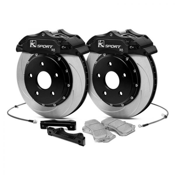  KSport® - ProComp Slotted Fixed Rear Brake Kit with 6-Piston Calipers
