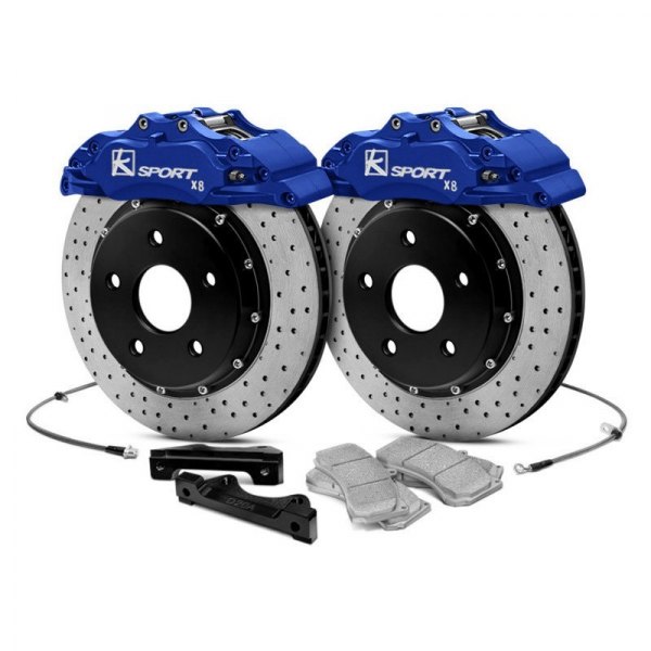 KSport® - ProComp Cross Drilled Floating Front Brake Kit with 8-Piston Calipers